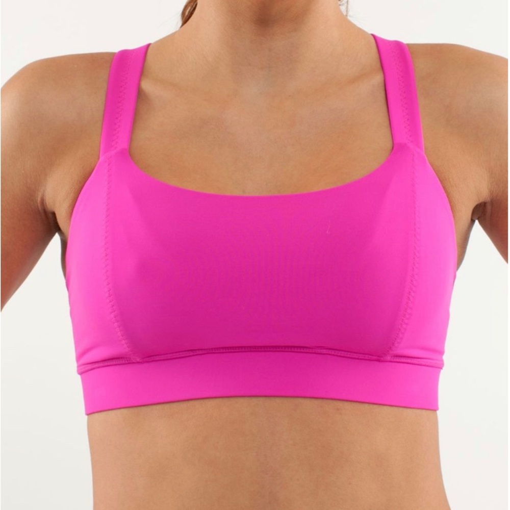 Lululemon Cross my heart Bra in pink